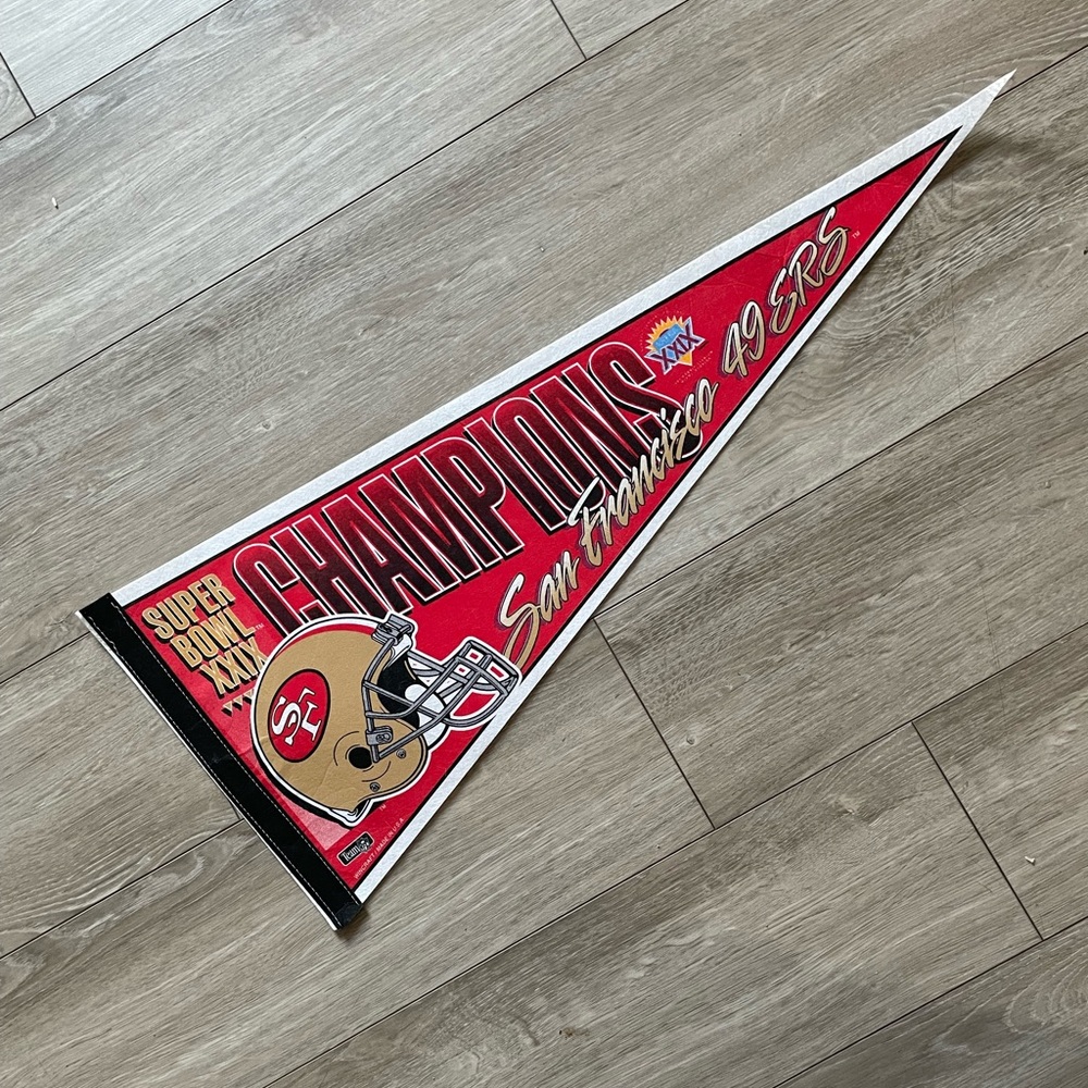 Vintage San Francisco 49ers pennant flag